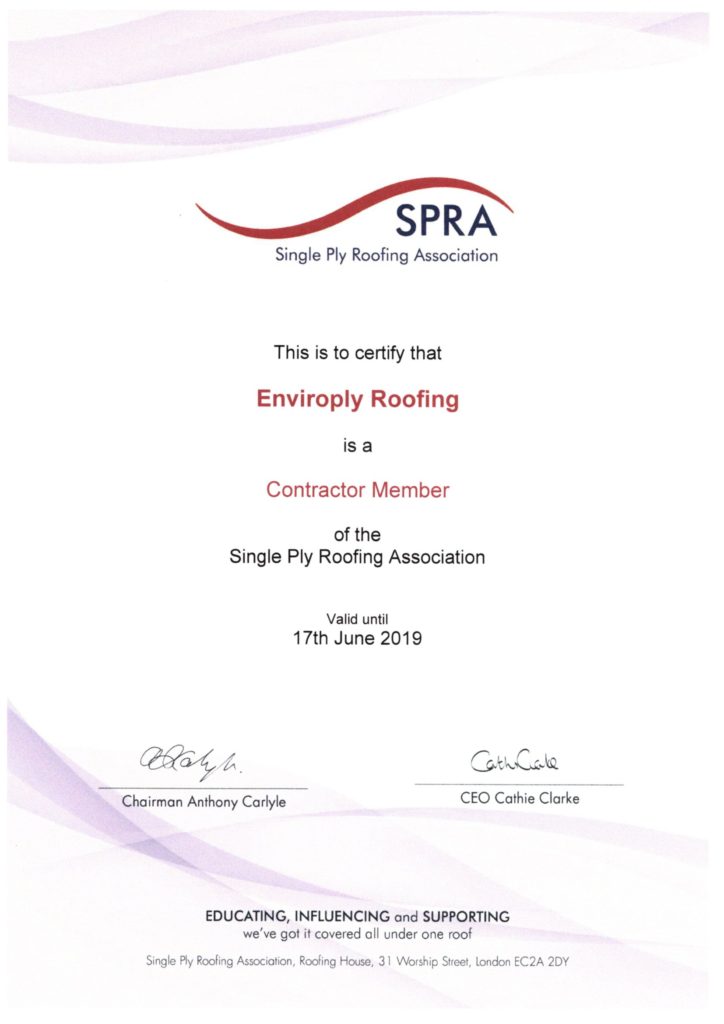 SPRA Welcomes Enviroply Roofing as new member